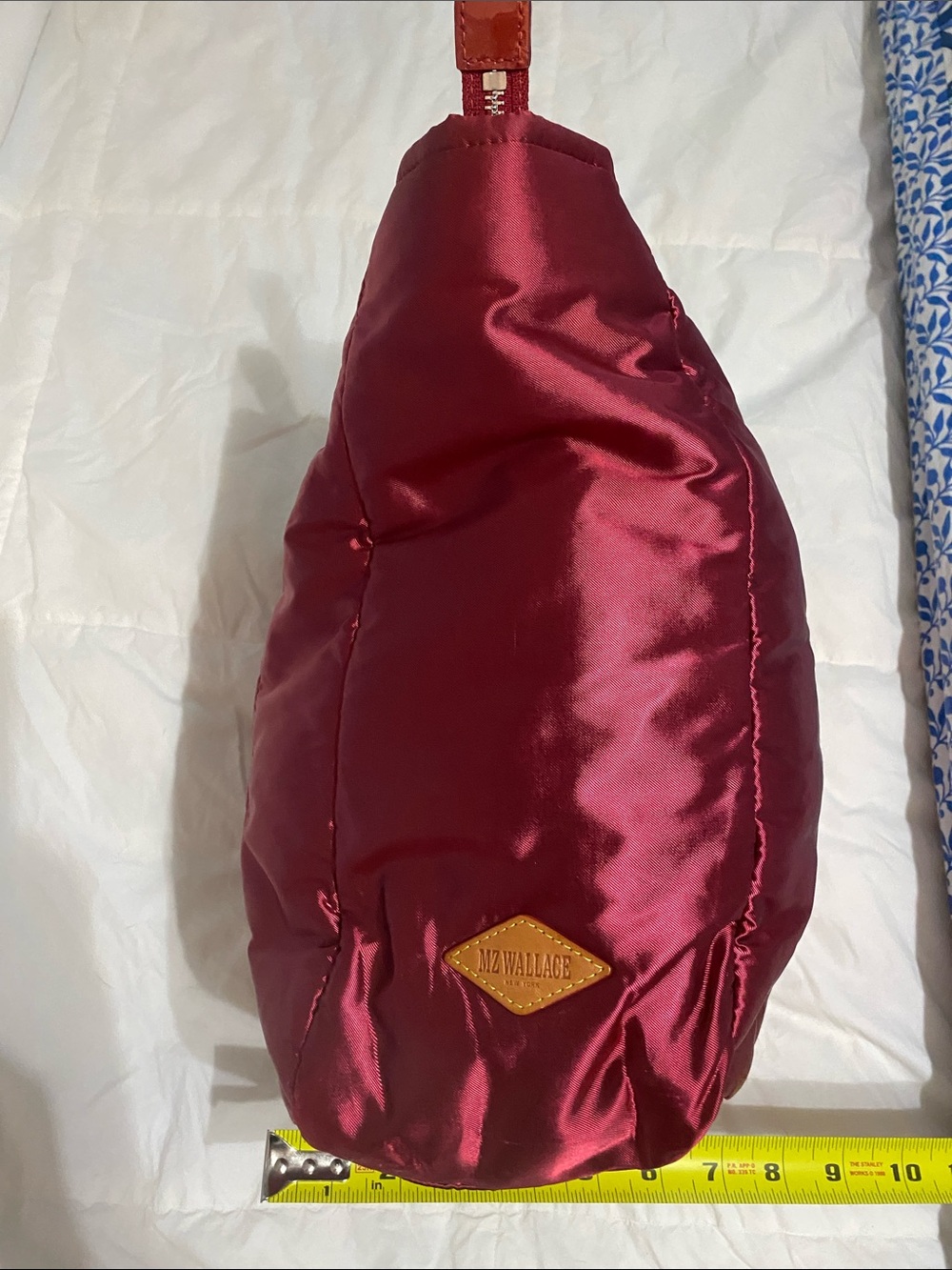 MZ Wallace Satin Quilted Tote Bag - Deep Wine